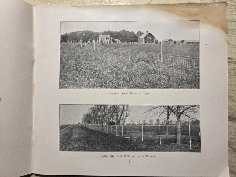(2) 1913-14 American Steel Fence Posts Adv Catalogs American Steel & Wire Co