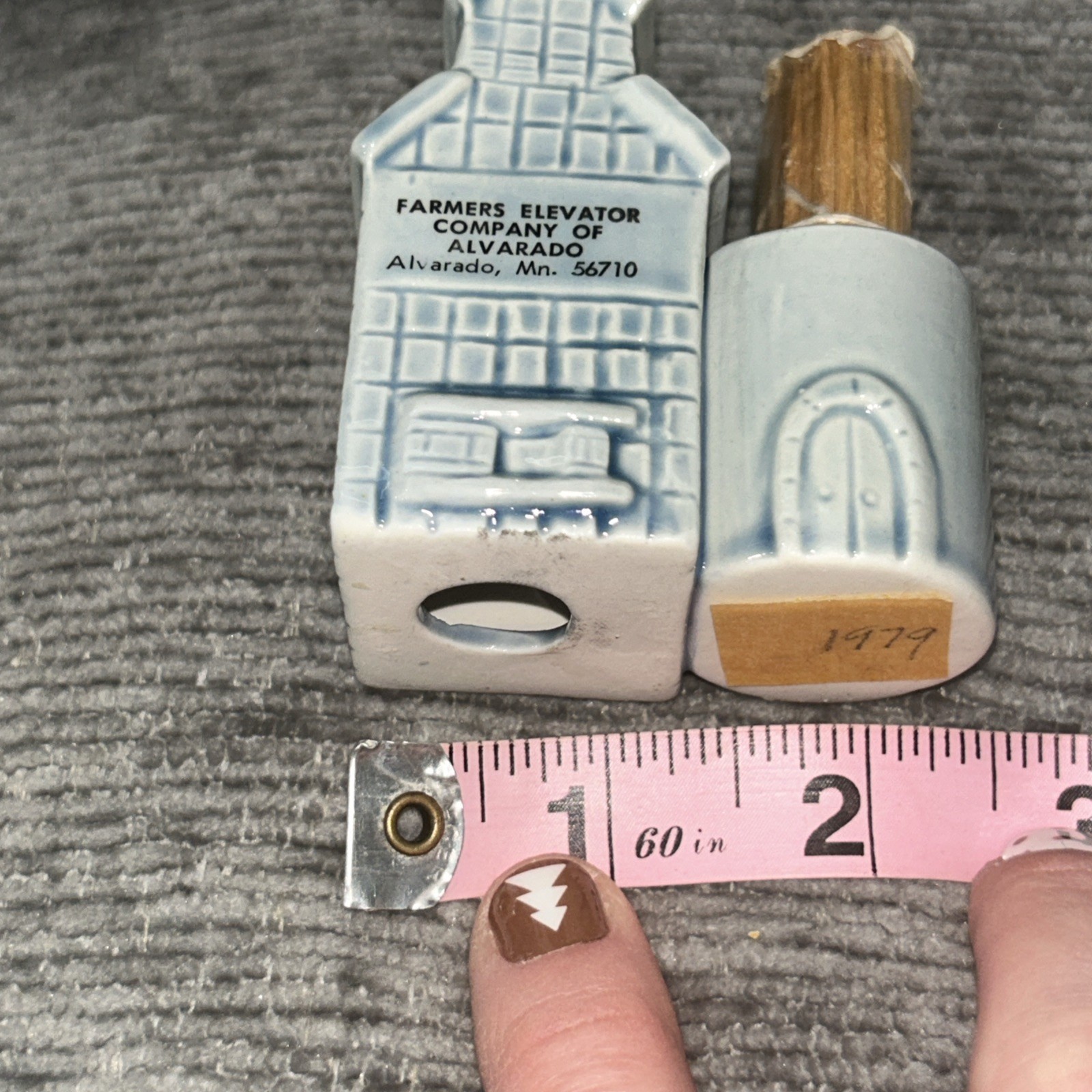 Vtg Farmers Elevator Company Of Alvarado MN – Toothpick Holder – Made In Japan