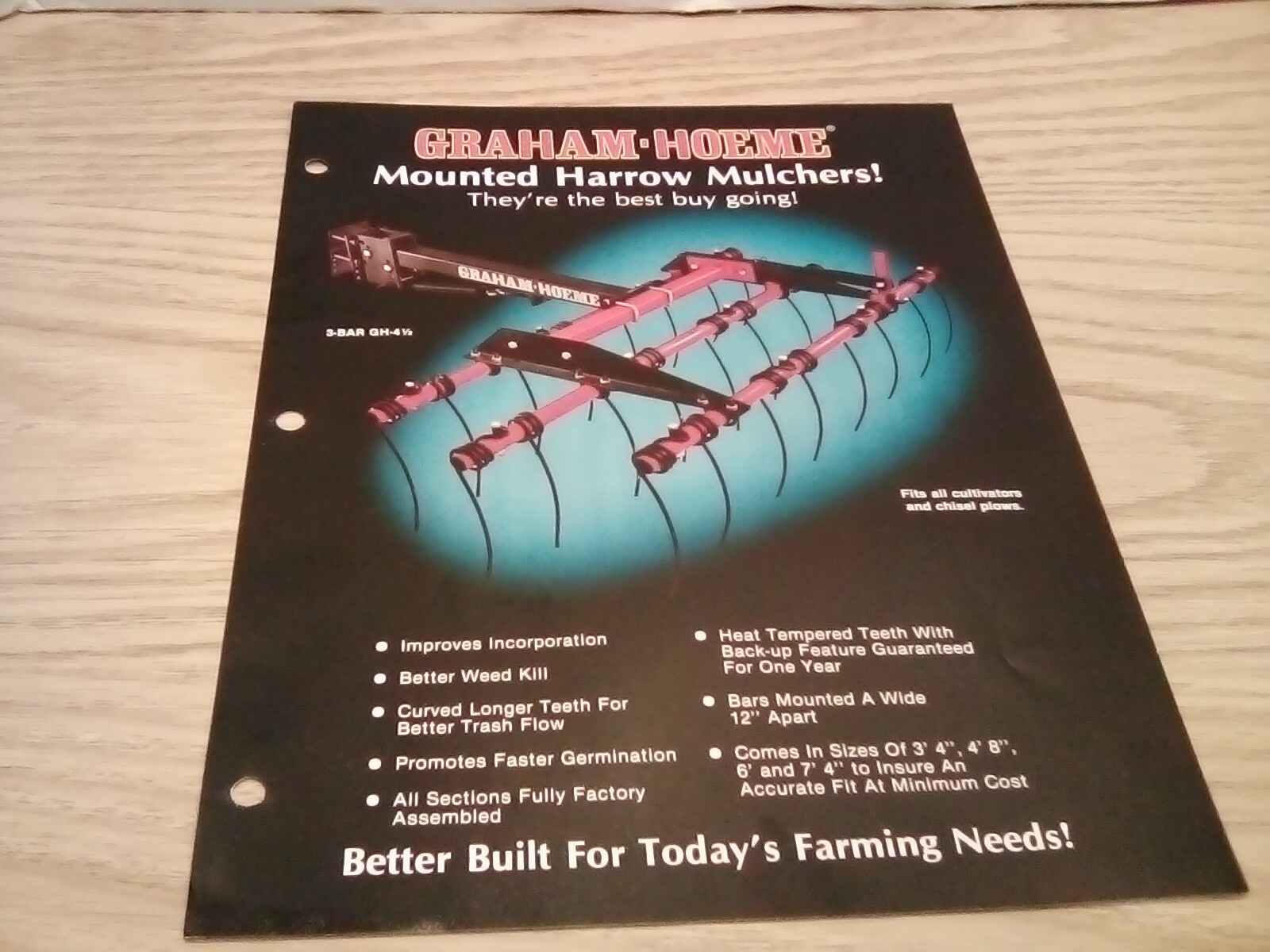 Graham-Hoeme Mounted Harrow Mulchers 2-Sided Brochure.