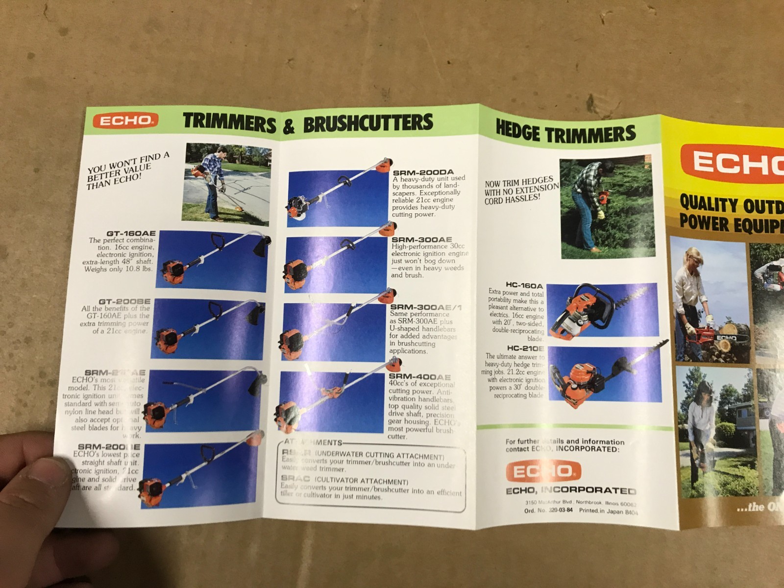 Vintage Echo Quality Outdoor Power Equipment Brochure