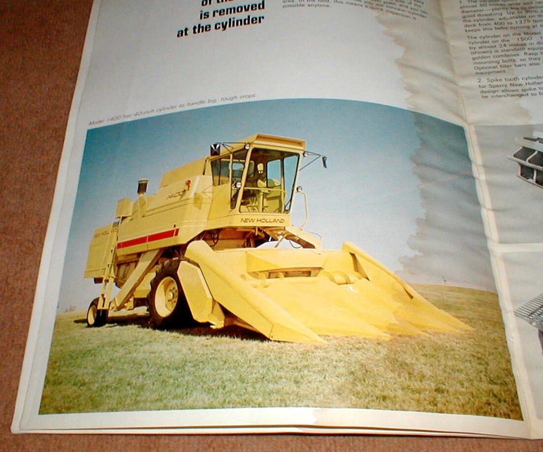 Sperry New Holland Corn Combine 1974 Full Color 16 Page Dealer Brochure