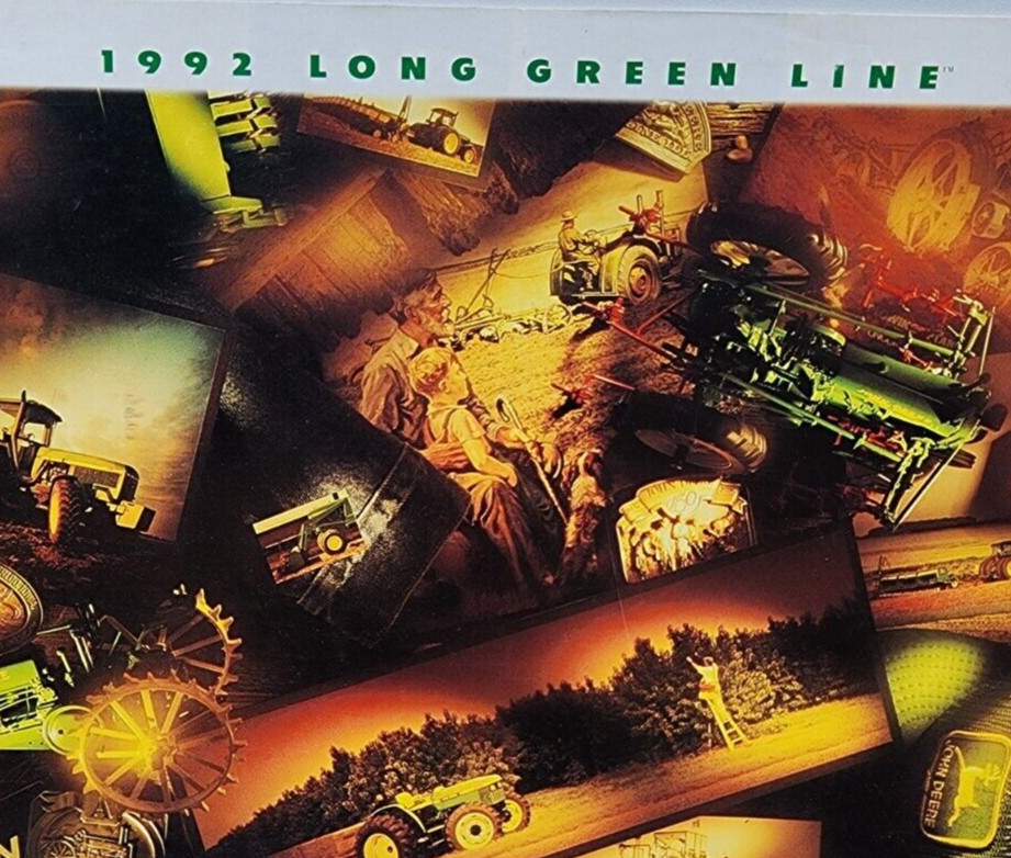 1992 John Deere Long Green Line Sales Salesman Showroom Brochure 40 Pages