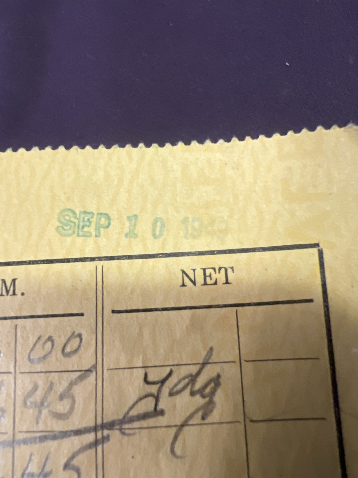Vintage Livestock Company Bill Of Sale 1949