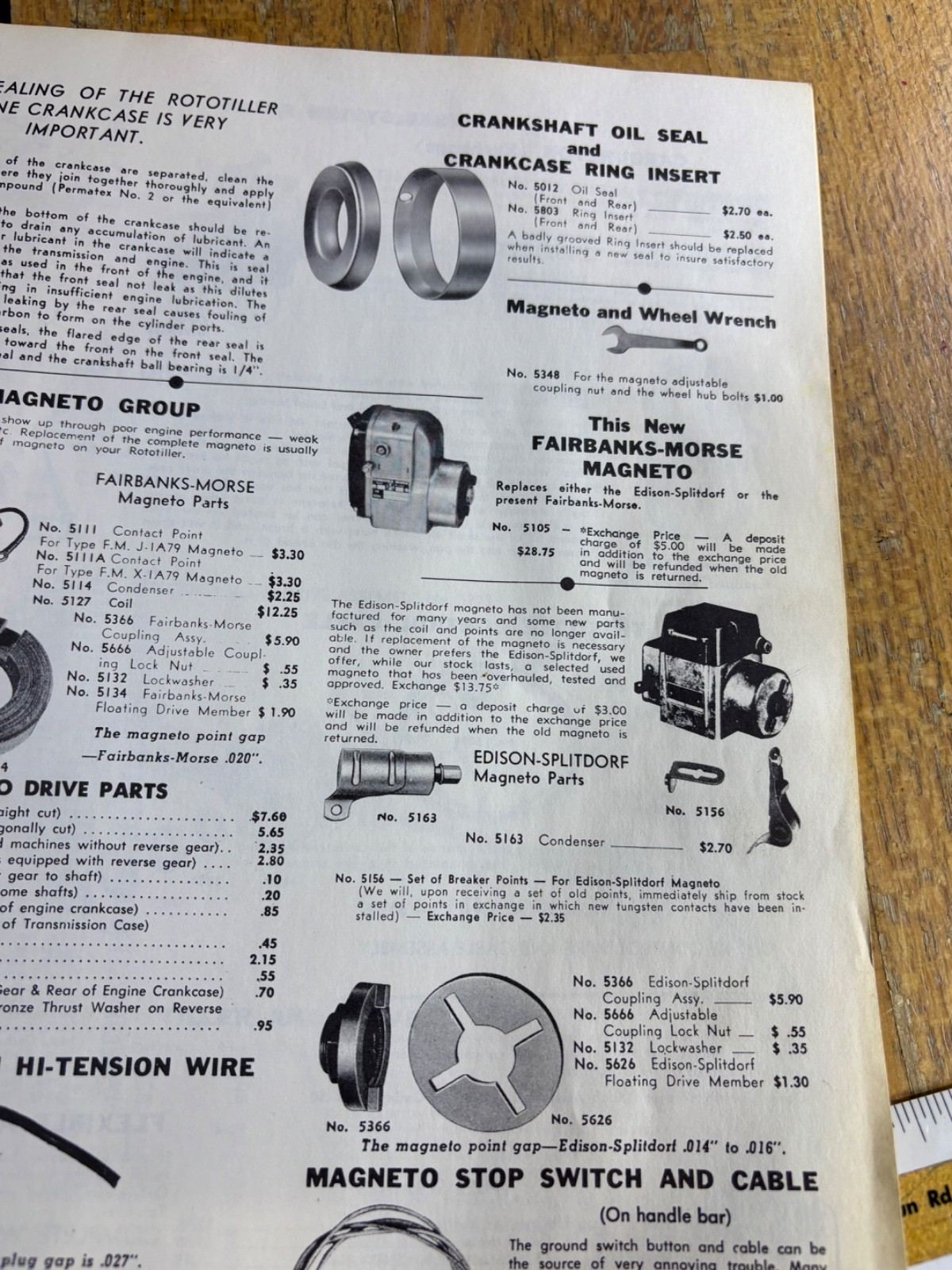 60s-1970s 1980s Frazer Farm Equipment Rototiller Parts Catalog Price List lot- 5