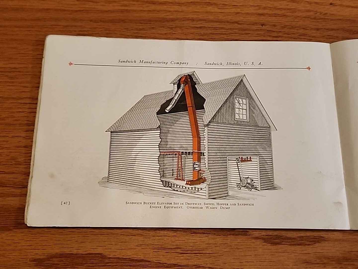 Sandwich Portable and Bucket Elevators Illinois Gas Engine
