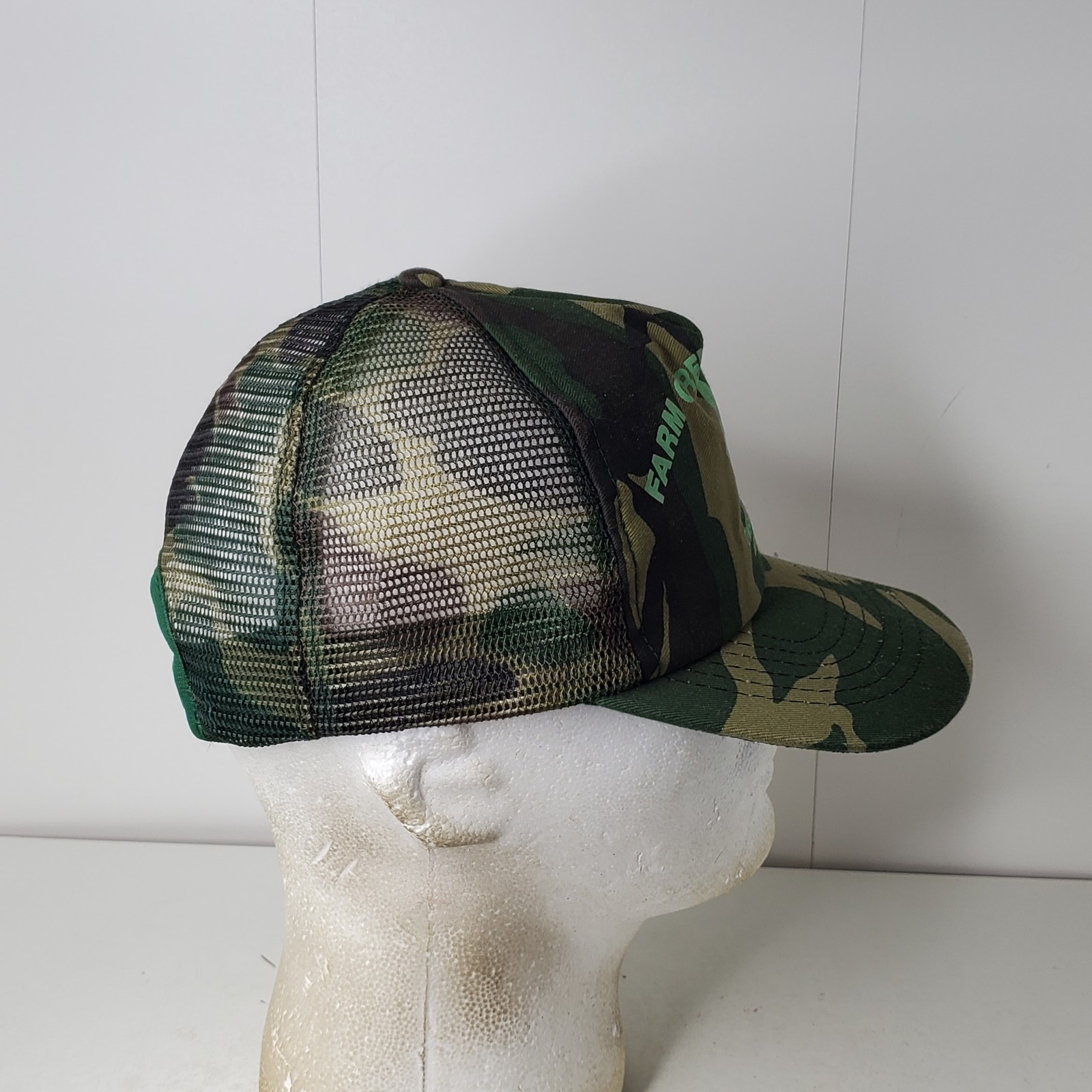Vintage Farm Credit Services Owensboro KY Camo Trucker Hat Advertising Cap