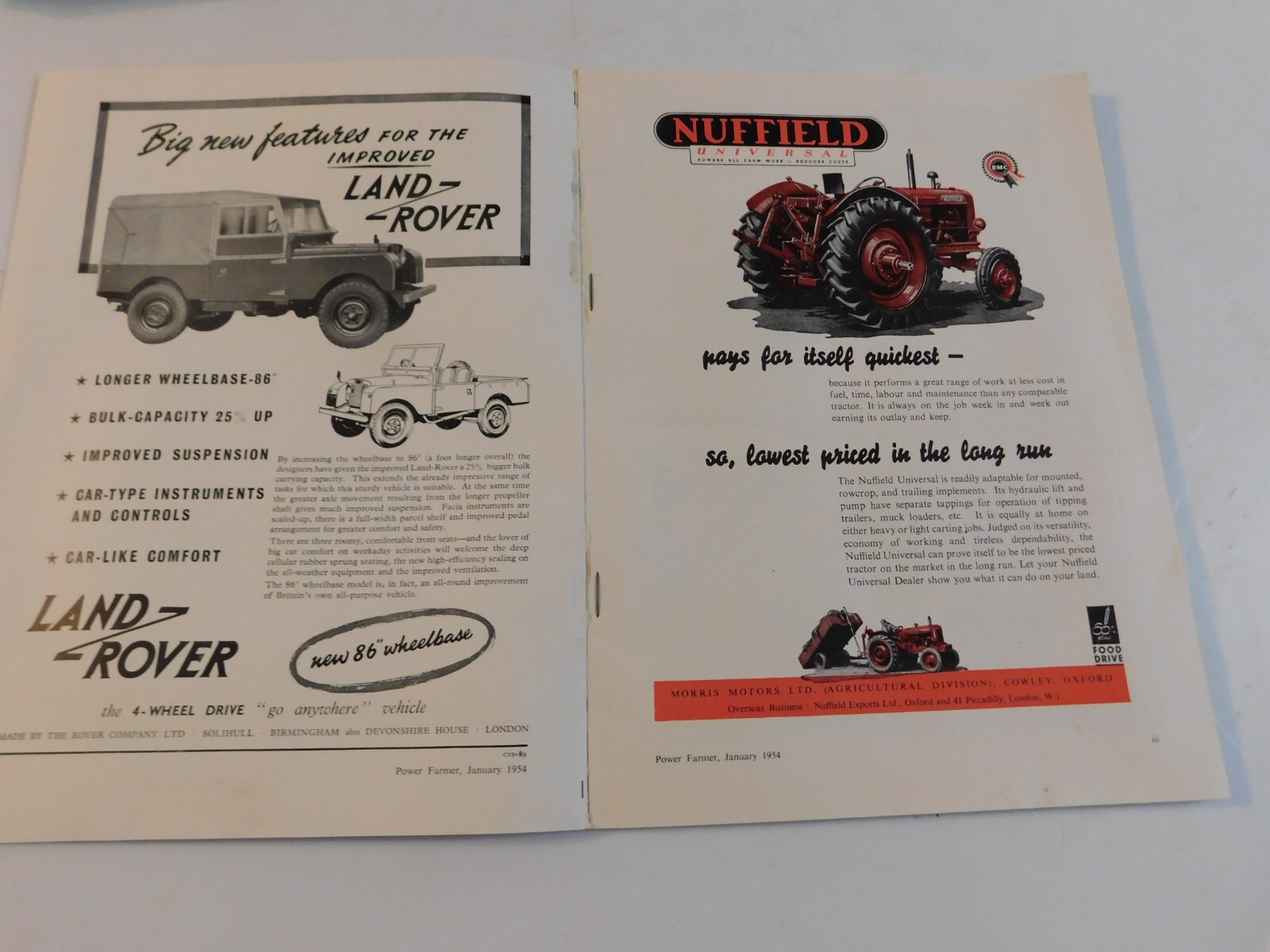 1954 POWER FARMER BRITAIN & OVERSEAS MANUAL TRACTORS FARMING METHODS ETC RARE