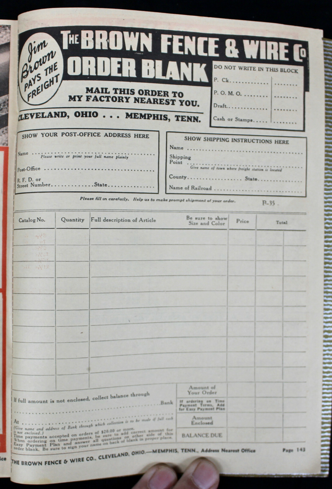 Original 1937 Jim Brown’s Catalog Barbed Wire Paint and More