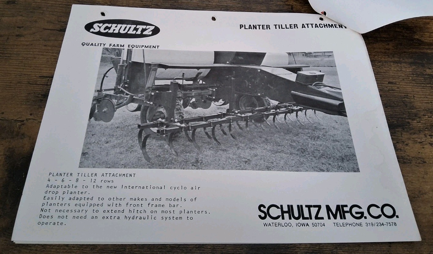 Schultz 3 Pt Chisel Plow, Deep Tiller And Spreadmaster Implement Brochures