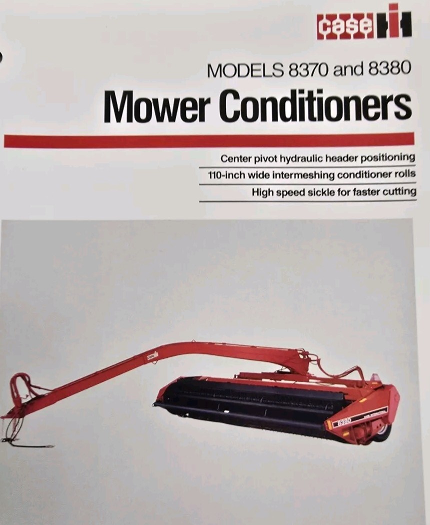 1990s 8370 Mower Conditioners Dealer Spec Sheet Case IH International Harvester