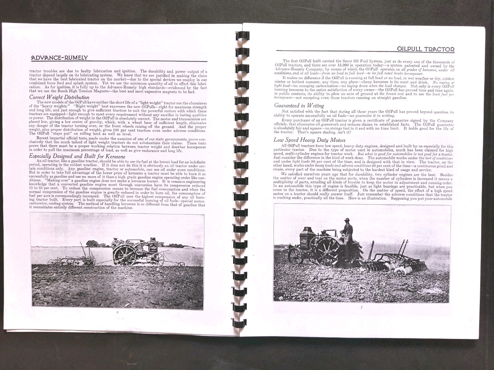 Rumley Oil Pull Tractor Dealer Brochure Owners Manual Print Advertising Reprint