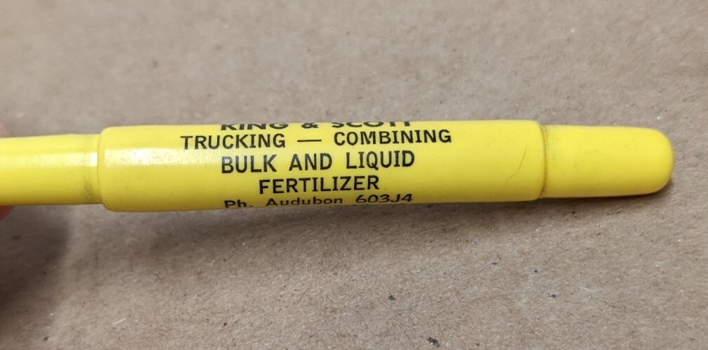 Vintage King & Scott Trucking Combining Audubon Templeton Gray Iowa Bullet Pen
