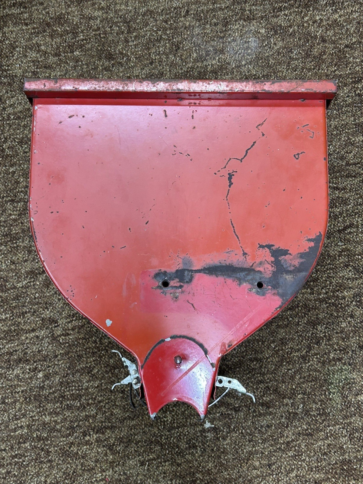 vintage Gandy model S902 farm seeder bin tank red agri collectible garden decor