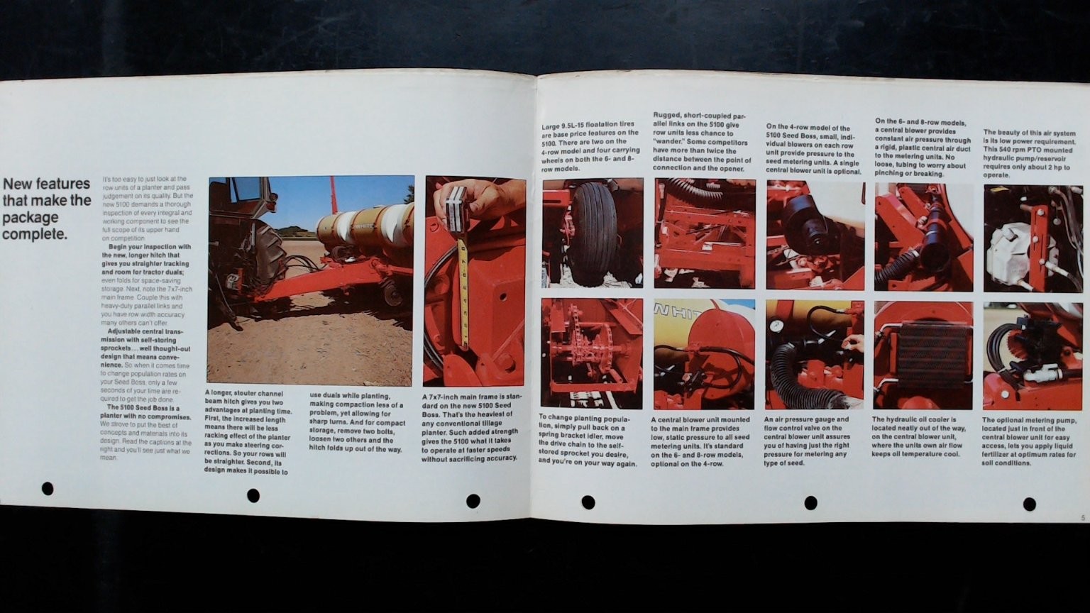 White 5100 Planter Vintage Agriculture Brochure 4-Row Narrow 28-30in