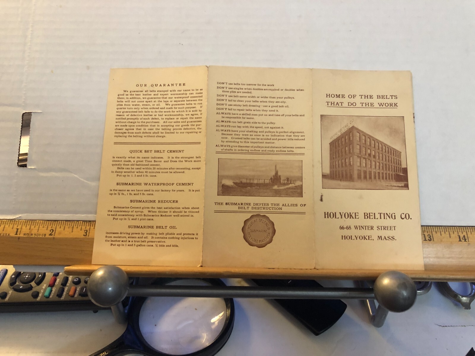 1906 Holyoke Belting Co. Brochures Gandy Phelps Cottonseed Unloader Submarine