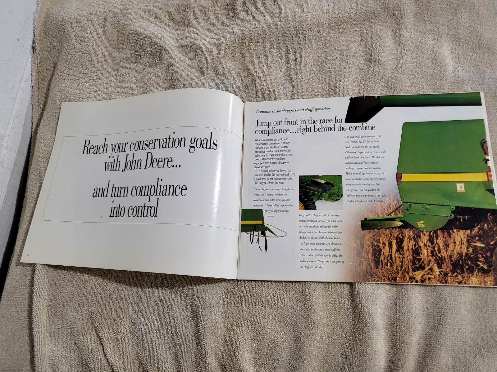 1992 Vtg John Deere Ag BROCHURE Farming NO TILL Drill Rotary Hoe Disc MaxEmerge2