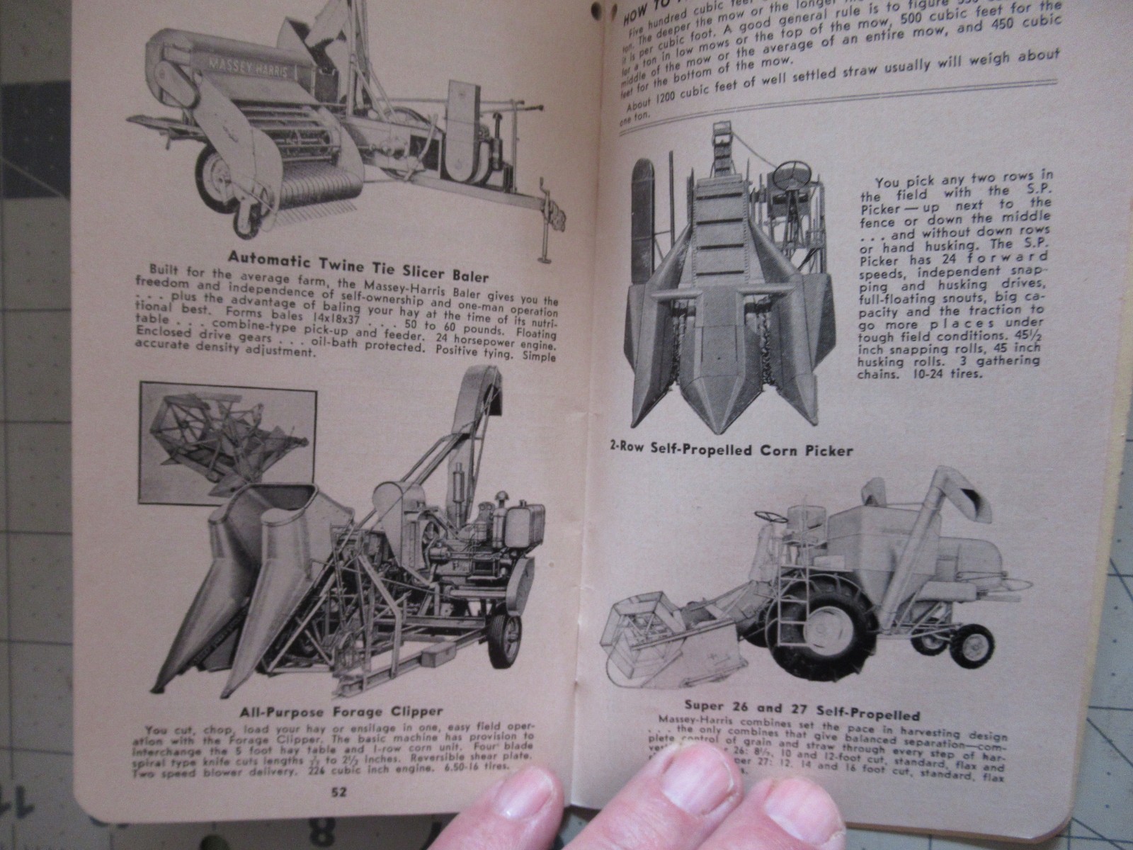 Massey – Harris Farmers Handy Guide 1952 – 1953 Booklet