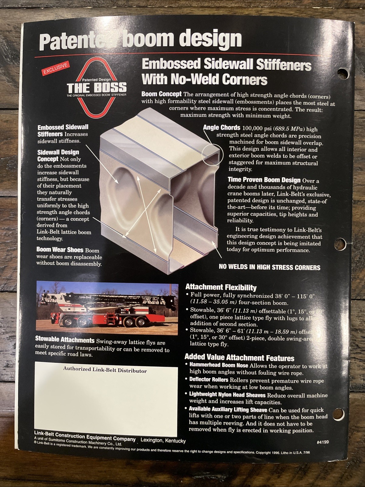 Link-Belt HTC-8670 70-ton Hydraulic Truck Crane Brochure ‘96