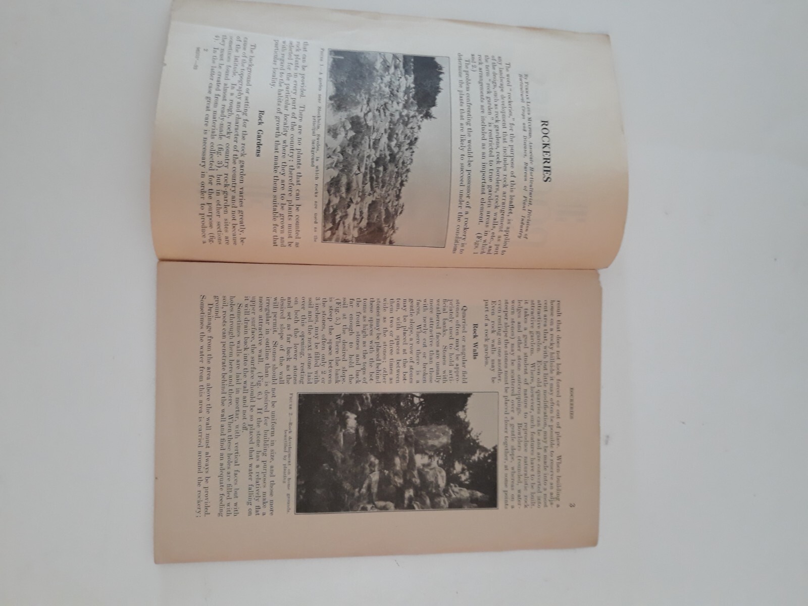 LOT Vtg rockeries 1932 leaflet usda 8 pages #90 J10