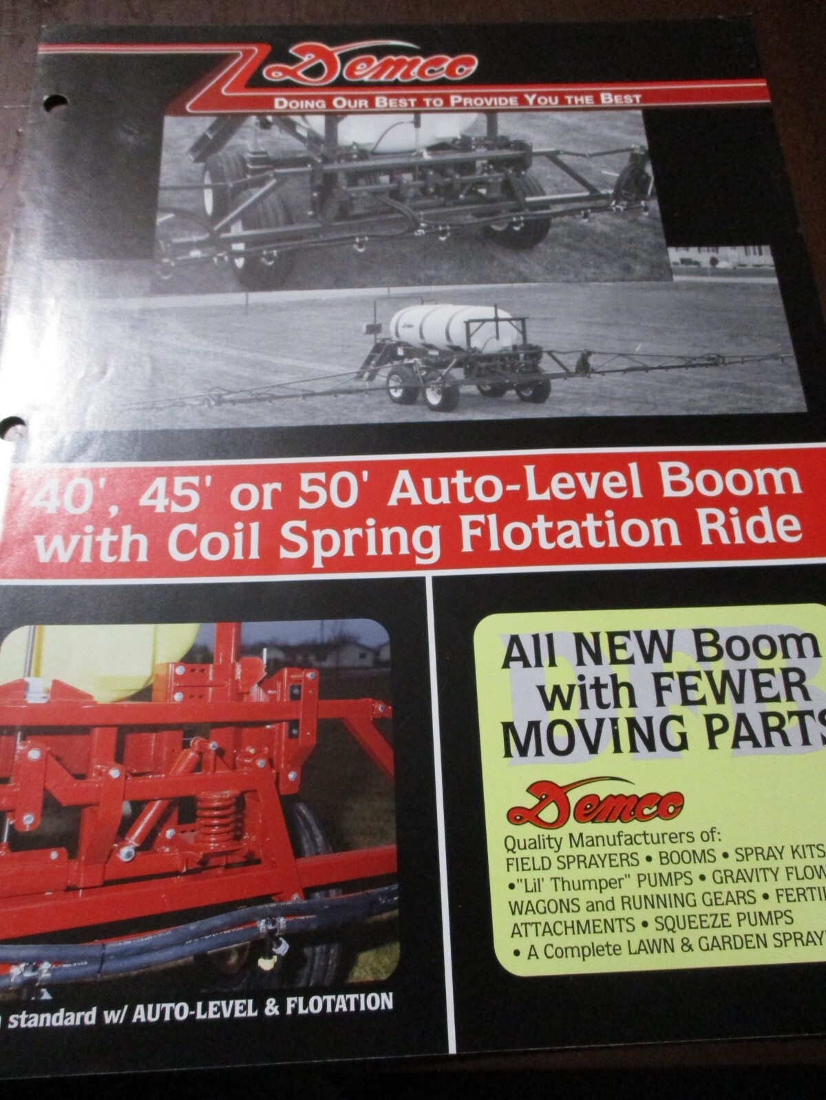 Demco Sprayers Sales/Specifications Brochures, 4 items, 1992, -1995
