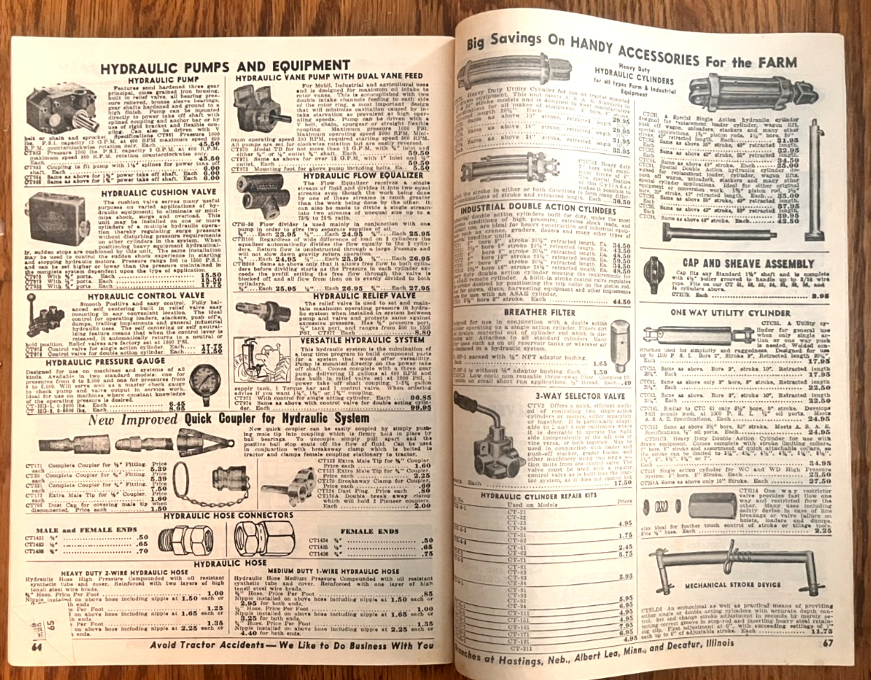 Central Tractor 1959 72-page farm tractor catalog parts & accessories
