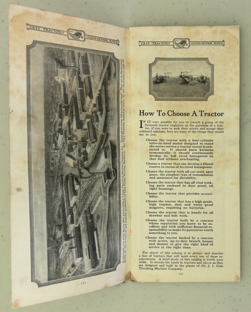 Case Kerosene Tractor & Grand Detour Plows Brochure DCPA26