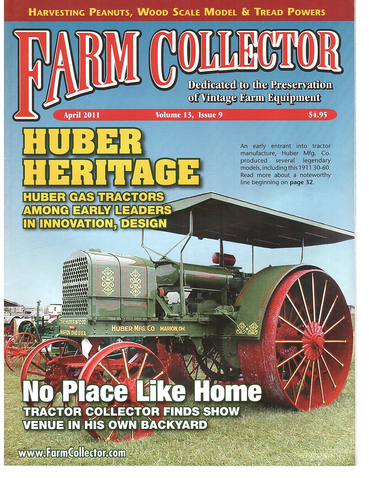 Huber tractors, Wooden Light Four, Peanut harvesting, Animal Power tread mills