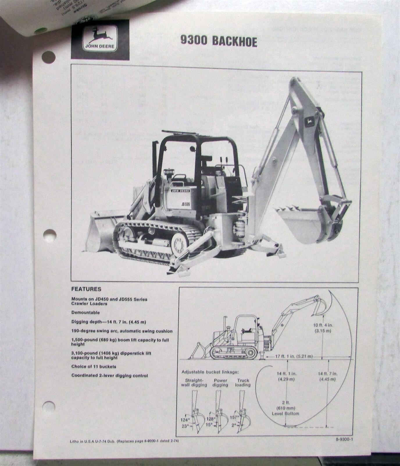 1975 Caterpillar Loader John Deere Specs Construction Competitive Information