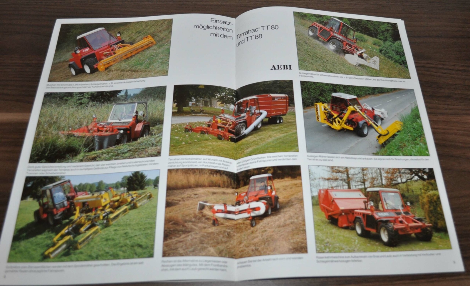 Aebi Terratrac Geratetrager Truck Agro Tractor Municipal Brochure Prospekt
