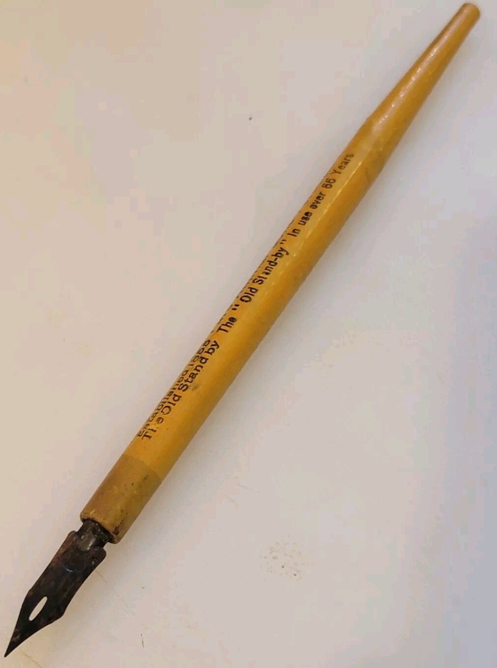 Early Wood Advertising Fountain Pen BAUGH & SONS Old STAND BY Bone Fertilizer