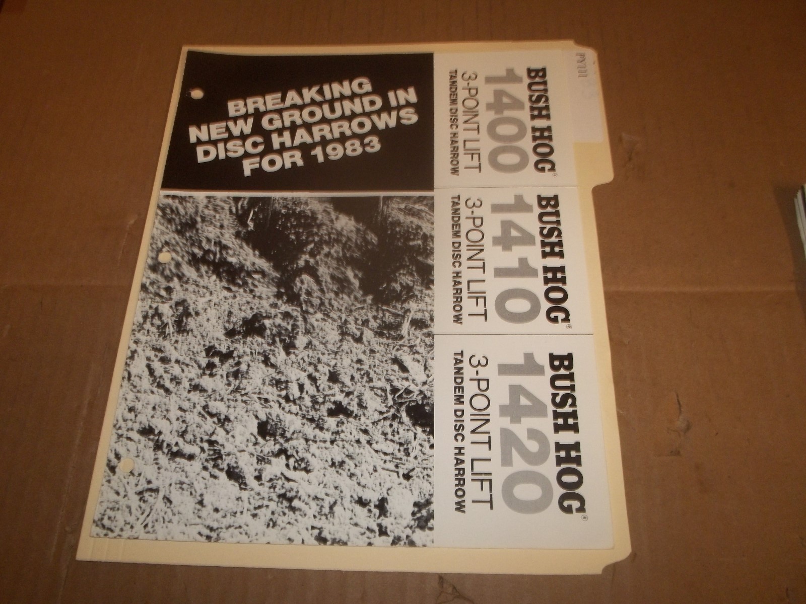 PY111) Bush Hog Sales Brochure 4 Pages – Year 1983 Disc Harrows