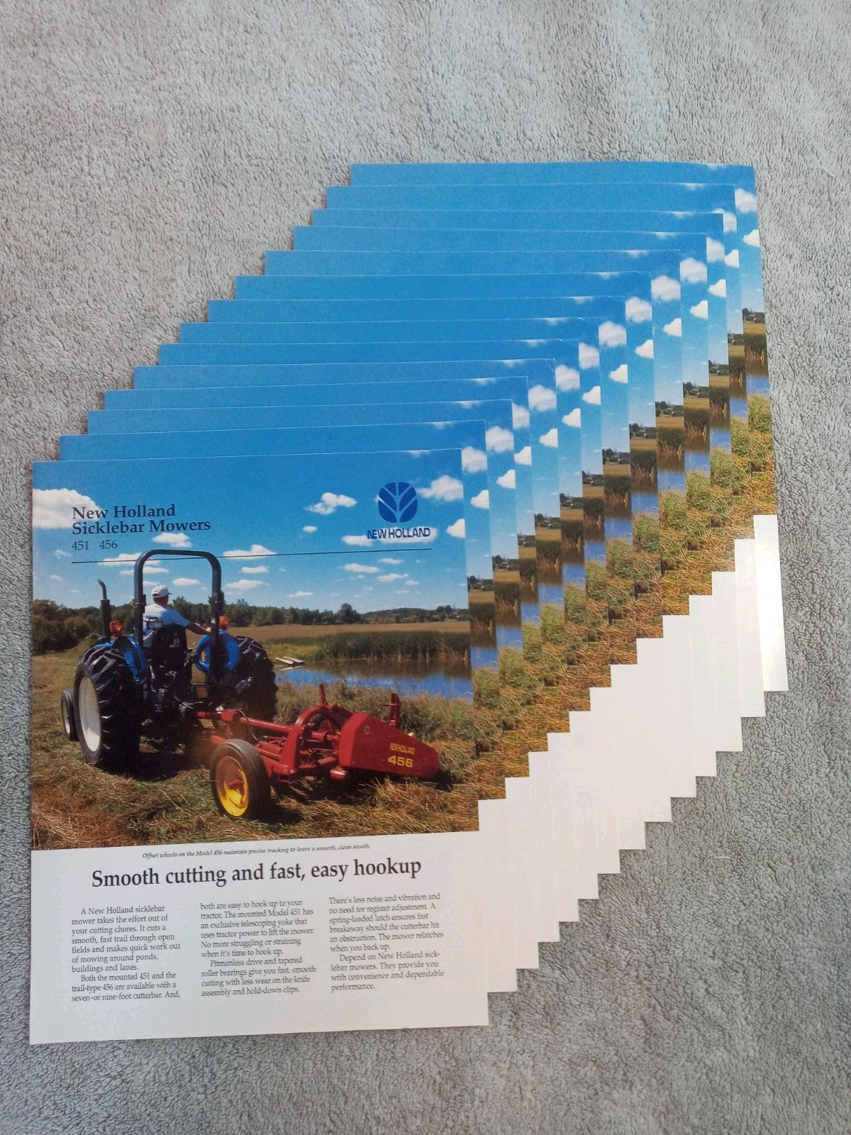 New Holland 451 456 Sicklebar Mower One Page Sales Brochures Lot Of 14