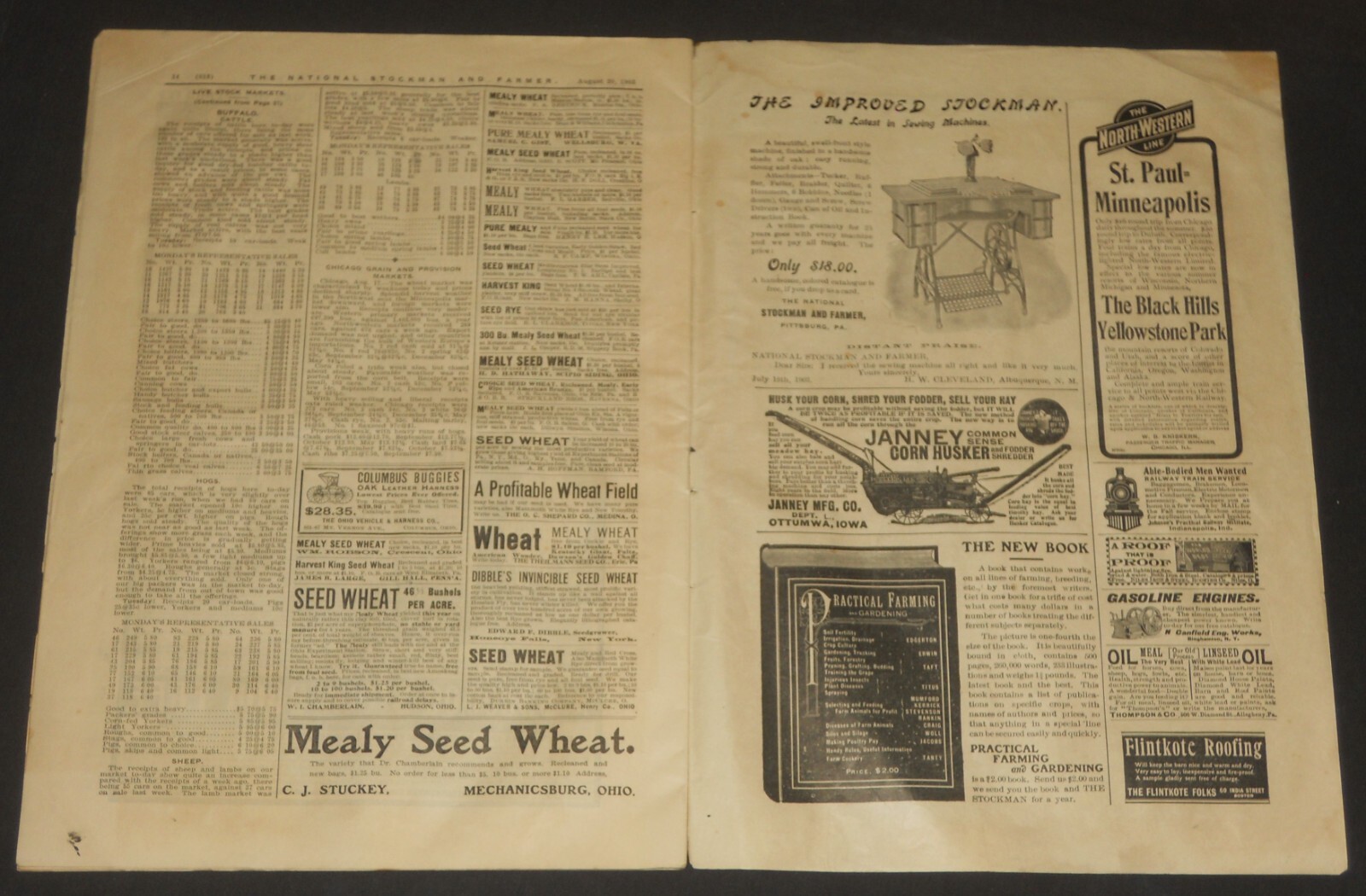 National Stockman and Farmer large size magazine many horse illustrations + ads