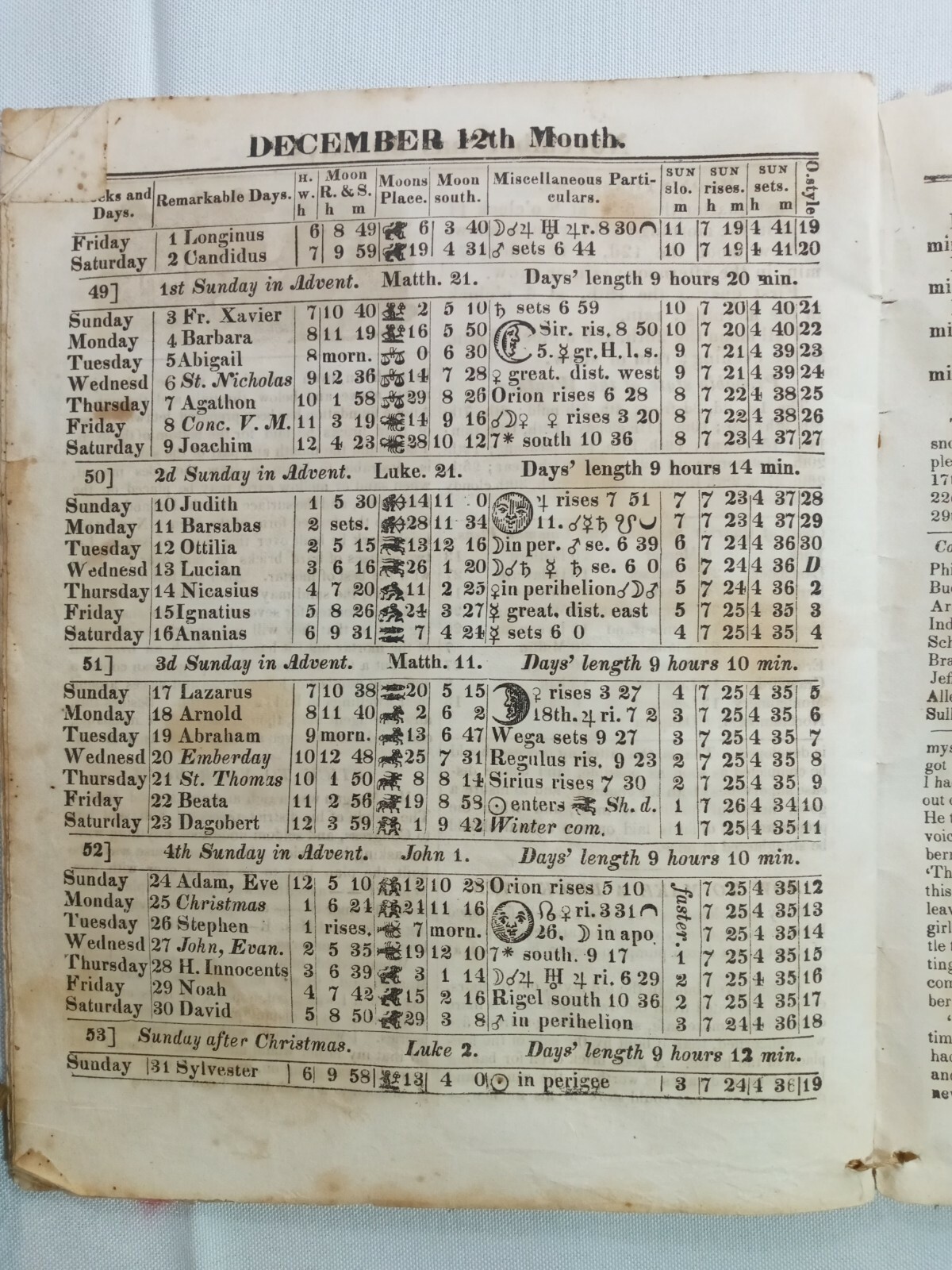 Vintage 1871 John Bear Baer&rsquo;s Agricultural Almanac Lancaster, PA Antique Farmers