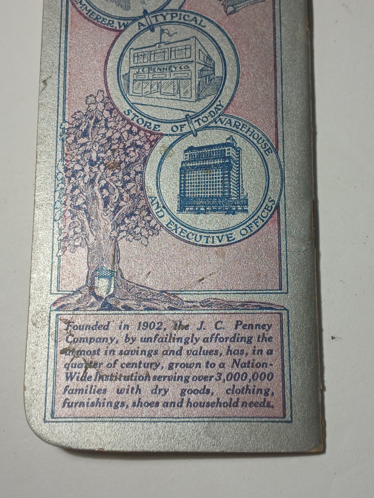 1927 Vintage Antique Fargo North Dakota JC Penney Advertising Ledger Book 25th
