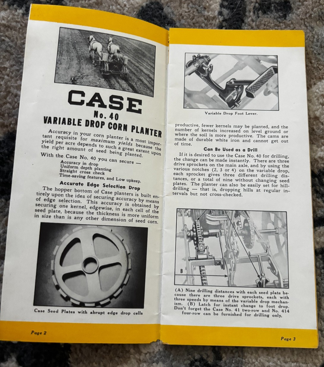 Case Tractor No. 40 Corn Planter For 1939 Brochure DCPA26