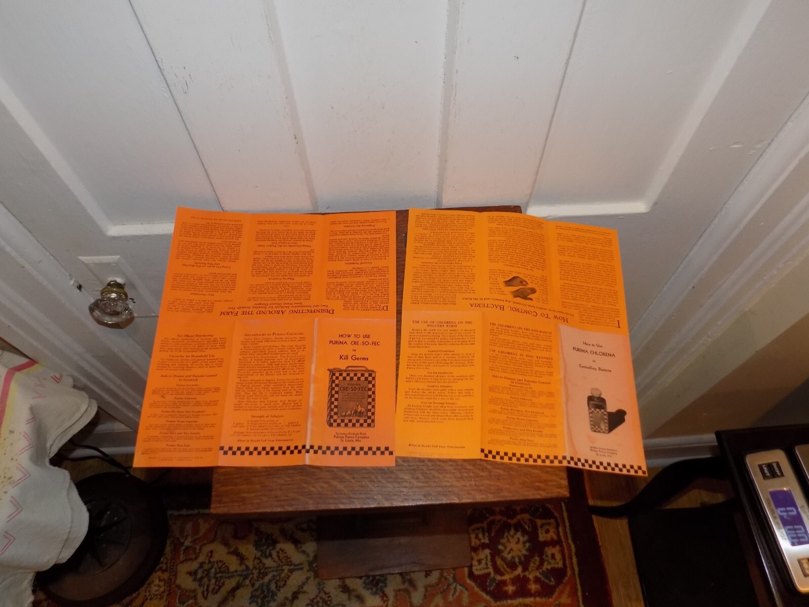 Vintage Pair of Purina Chlorena and Cre-So-Fec Pamphlets