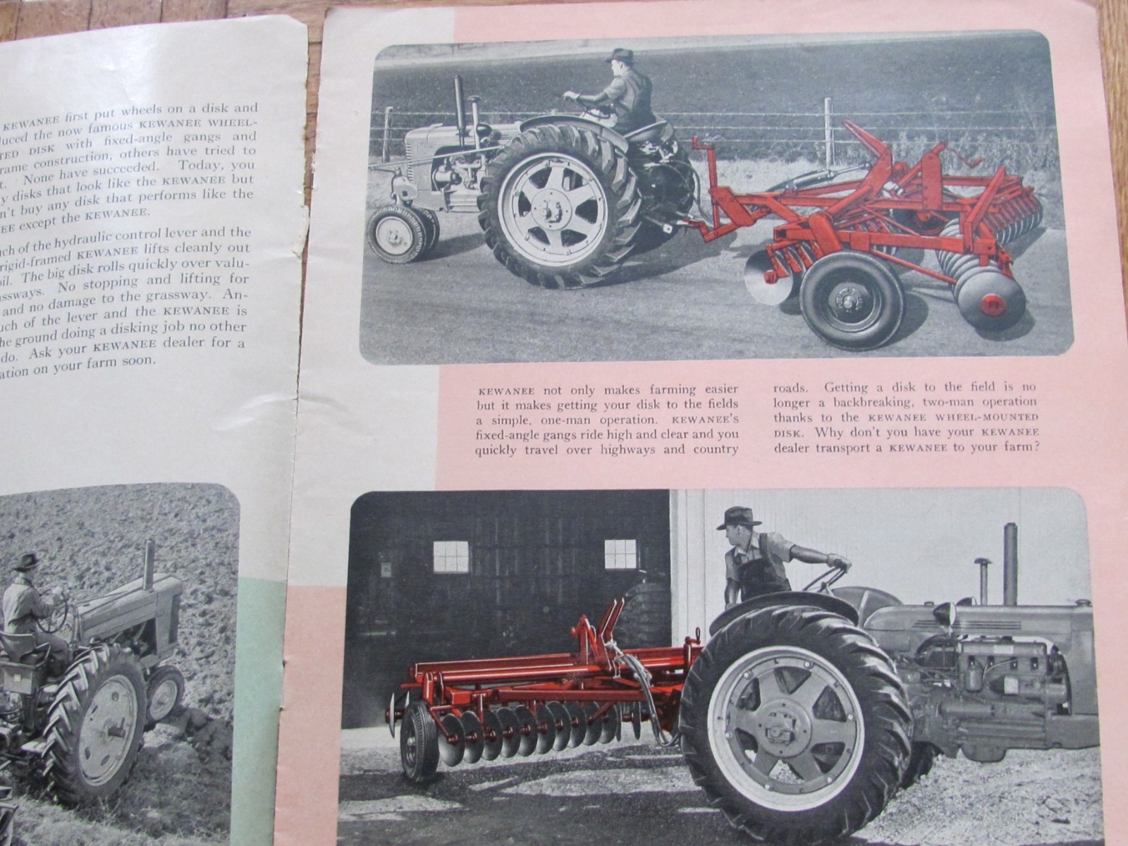 1955 SALES BROCHURE KEWANEE FARM MACHINE DISK HARROW DEALER THEDE ALEDO IL
