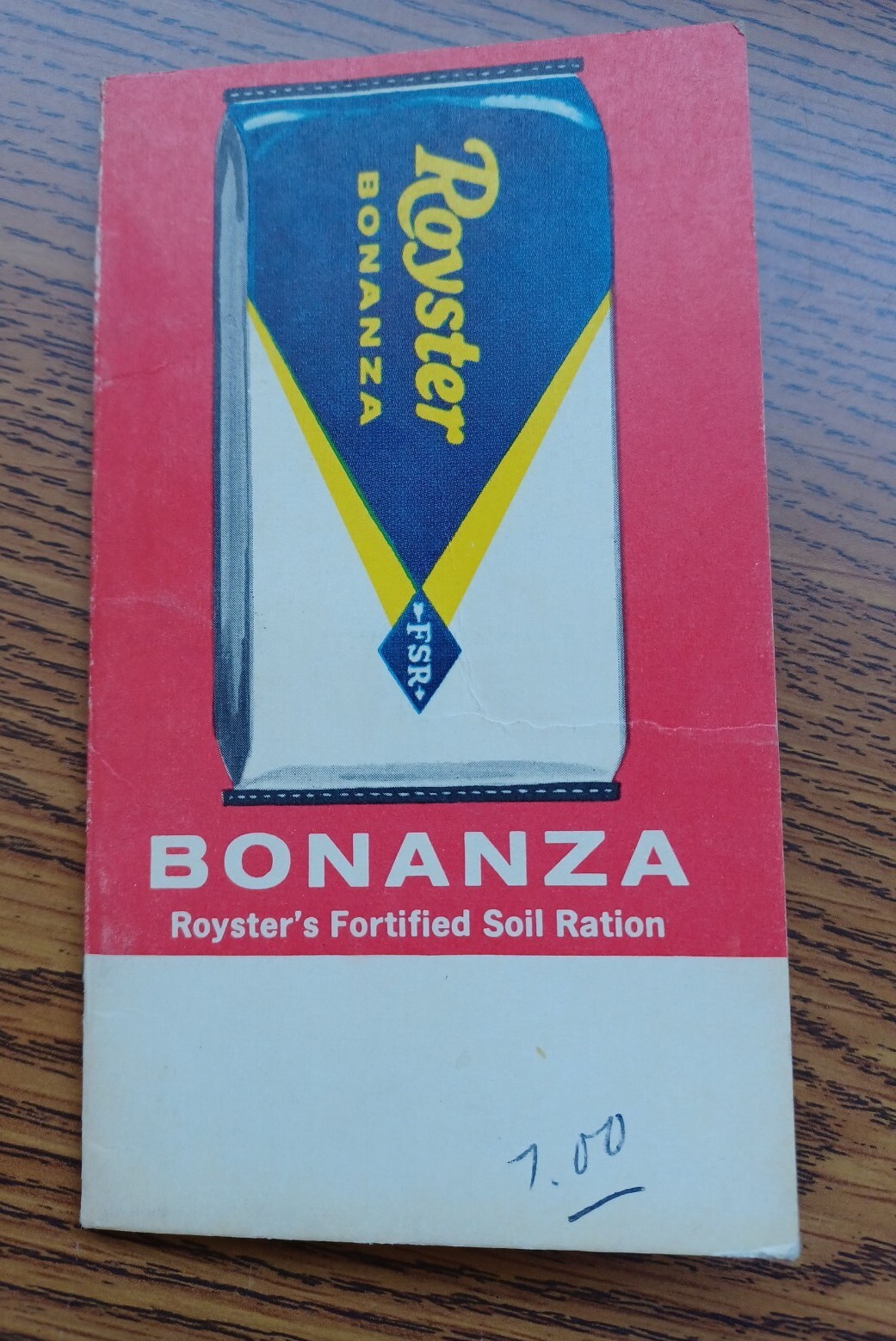 Vintage Farmers Pocket Memo Book 1969-1970 Royster Bonanza Fertilizer Promo