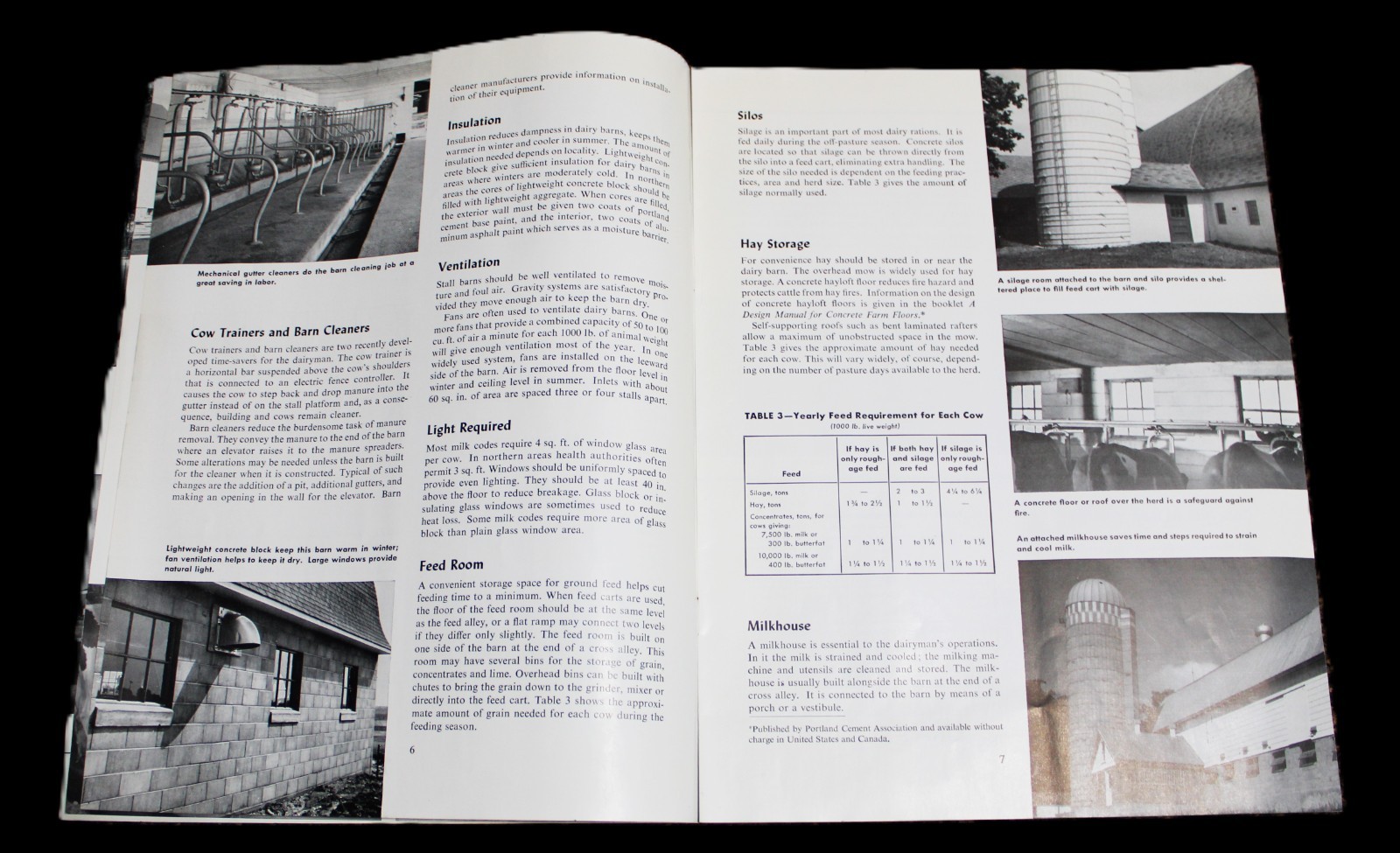 PORTLAND CEMENT CONCRETE DAIRY FARMING BARNS ADVERTISING BROCHURE 1953 VINTAGE