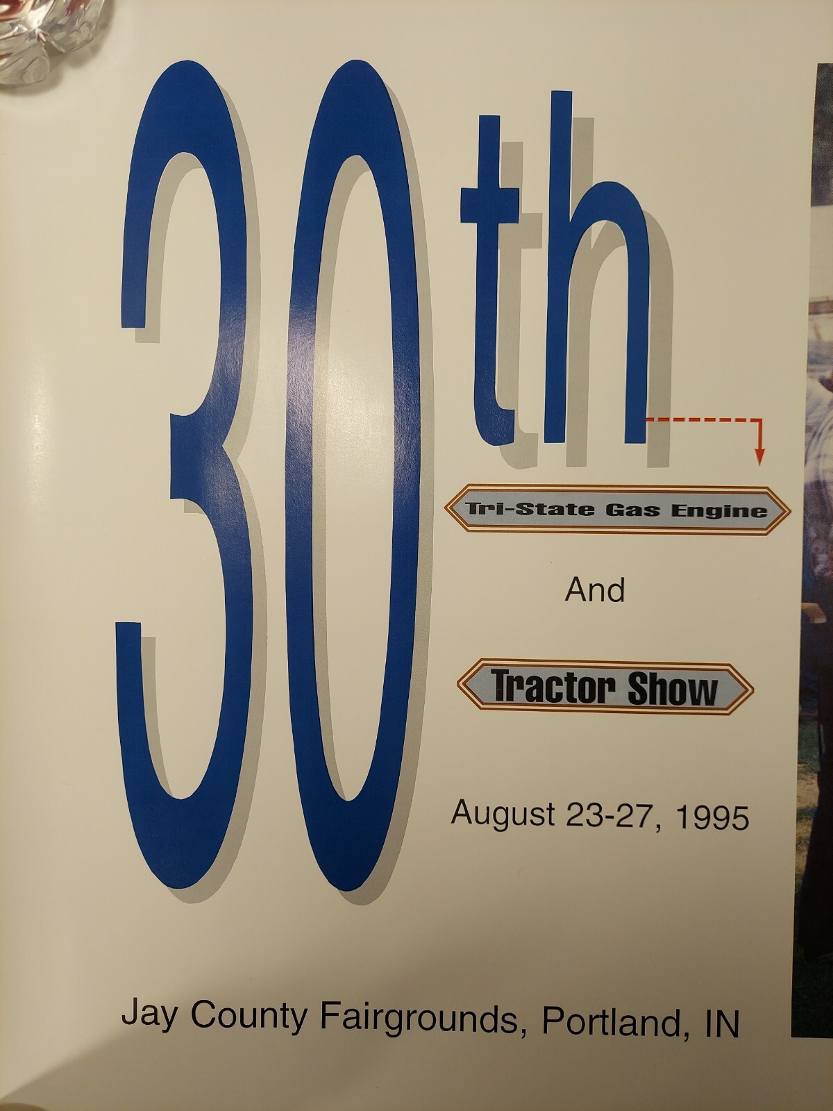 30th Tri-State Gas Engine & Tractor Show Poster Portland, IN 1995
