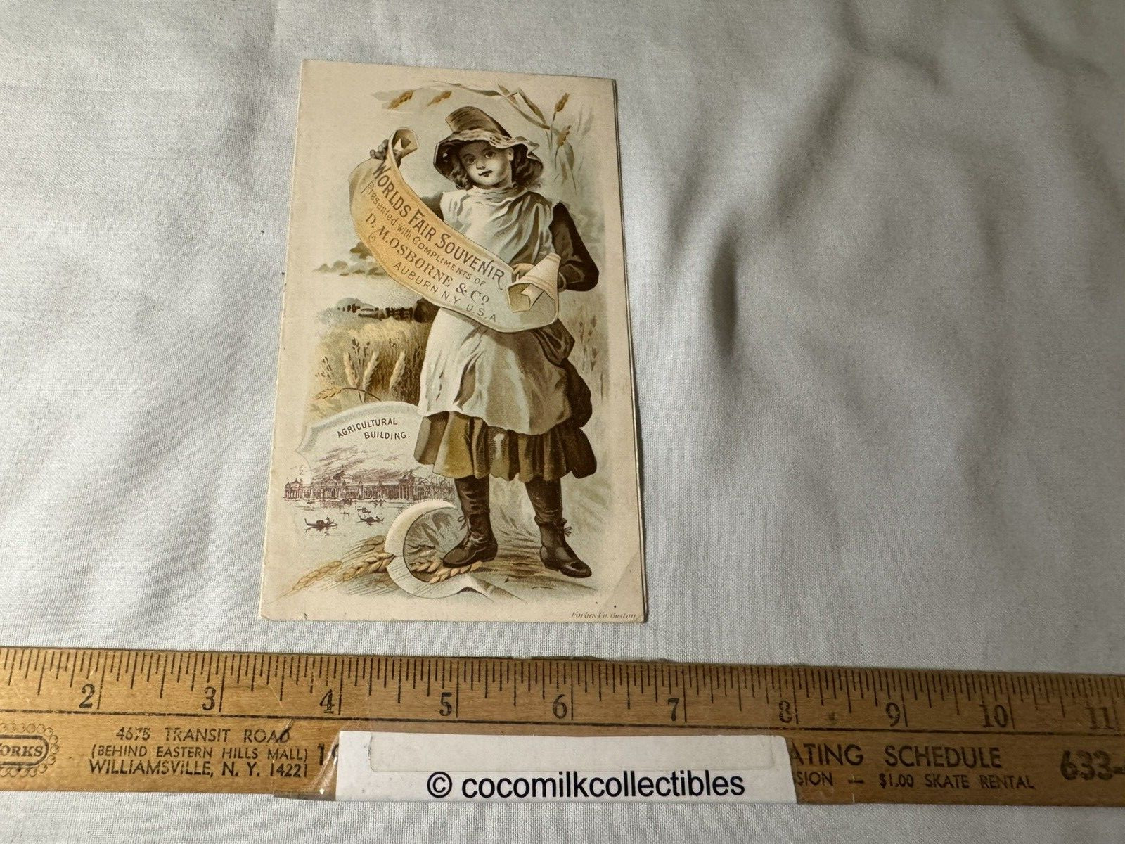 1893 Fold Open Brochure Chicago World&rsquo;s Fair D M Osborne Co Auburn NY Farm Equip