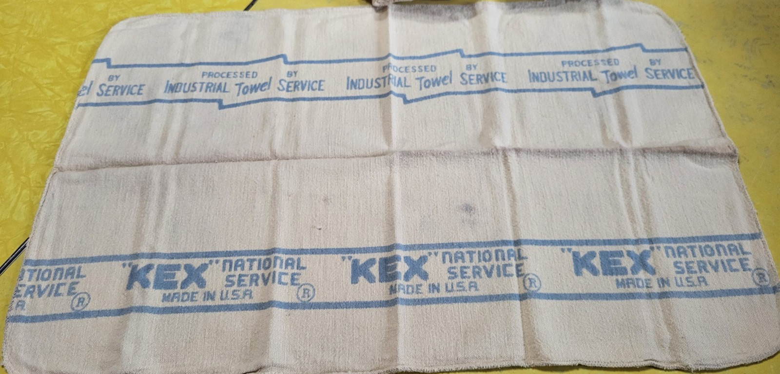 Lot 3 Vtg SHOP RAGS KEX National Service Industrial Towel Service Garage Decor
