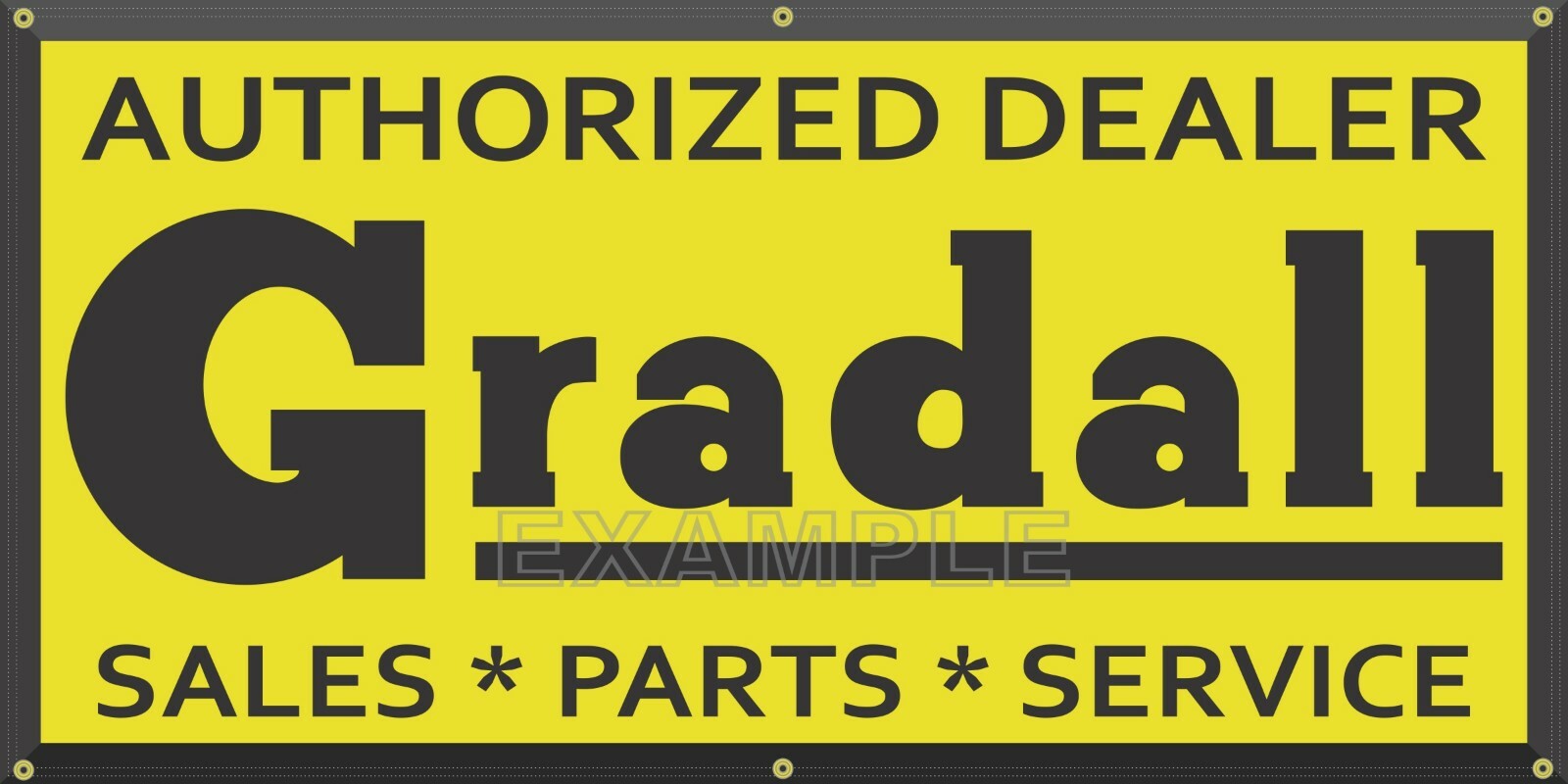 GRADALL EXCAVATION ROAD MAINTENANCE EQUIPMENT DEALER VINTAGE SIGN REMAKE BANNER