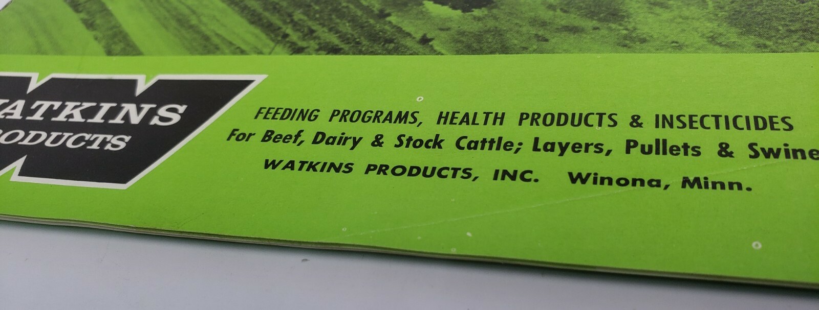 1960s Watkins Products Vintage Brochure -Farm Animal Health – Winona Minnesota