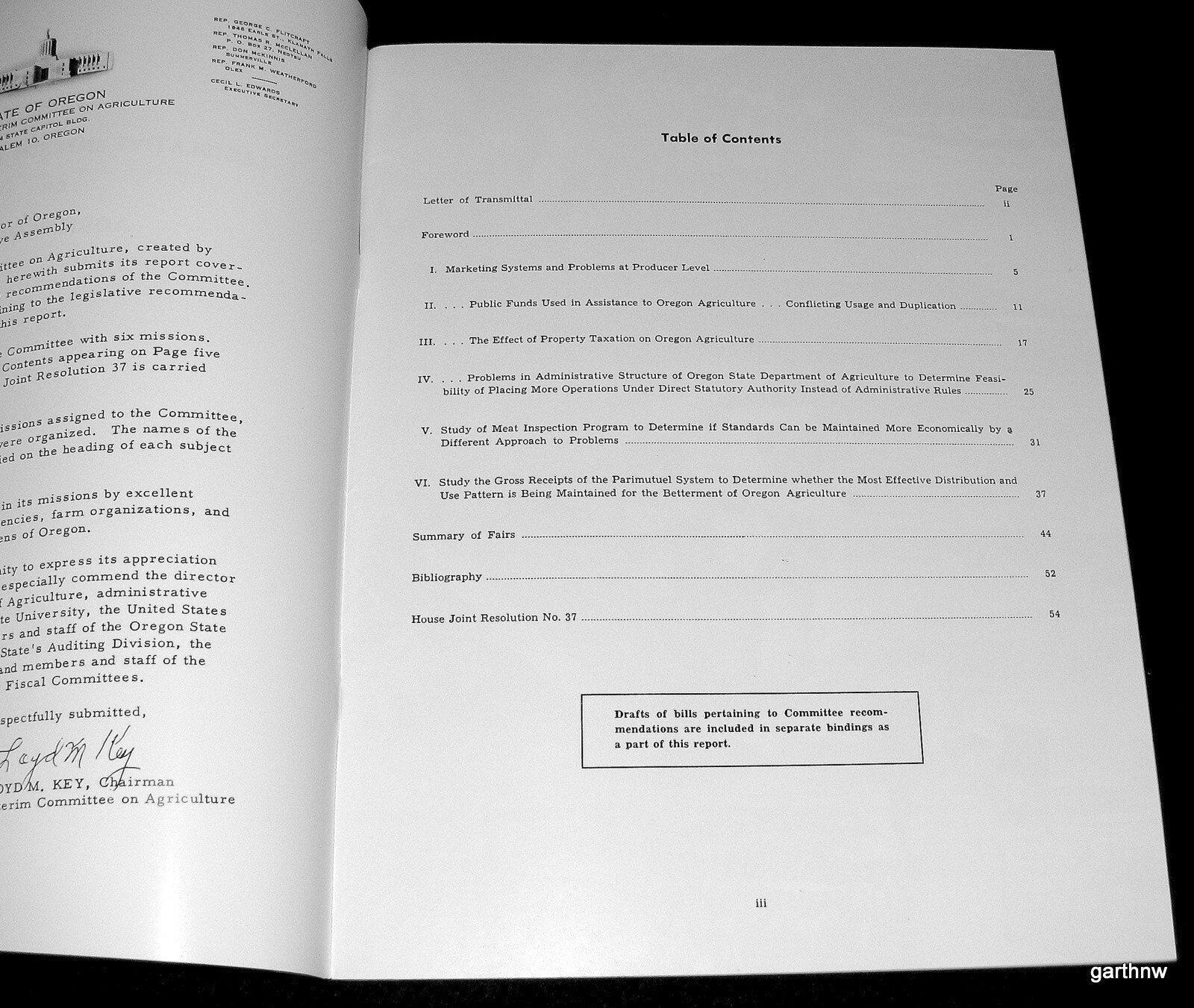 OREGON AGRICULTURE IN 1962 LEGISLATURE REPORT MARKETS TAXING PUBLIC FUNDS FAIRS