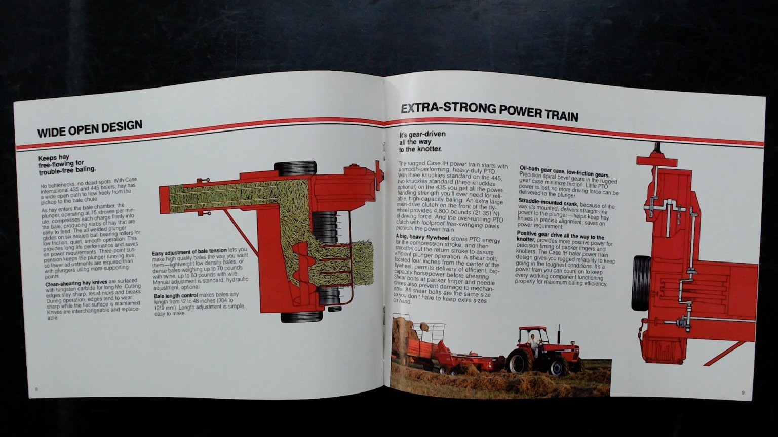 Case International 435/445/5420 Rectangular Balers Brochure Vintage Farm Ads