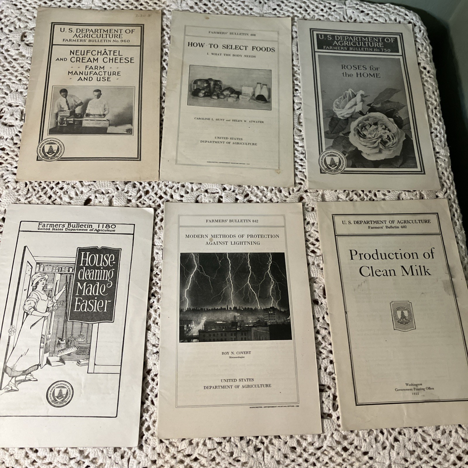 Department of Agriculture Antique 1919 & 20&rsquo;s Bulletin&rsquo;s Pamphlet&rsquo;s Lot 6-D