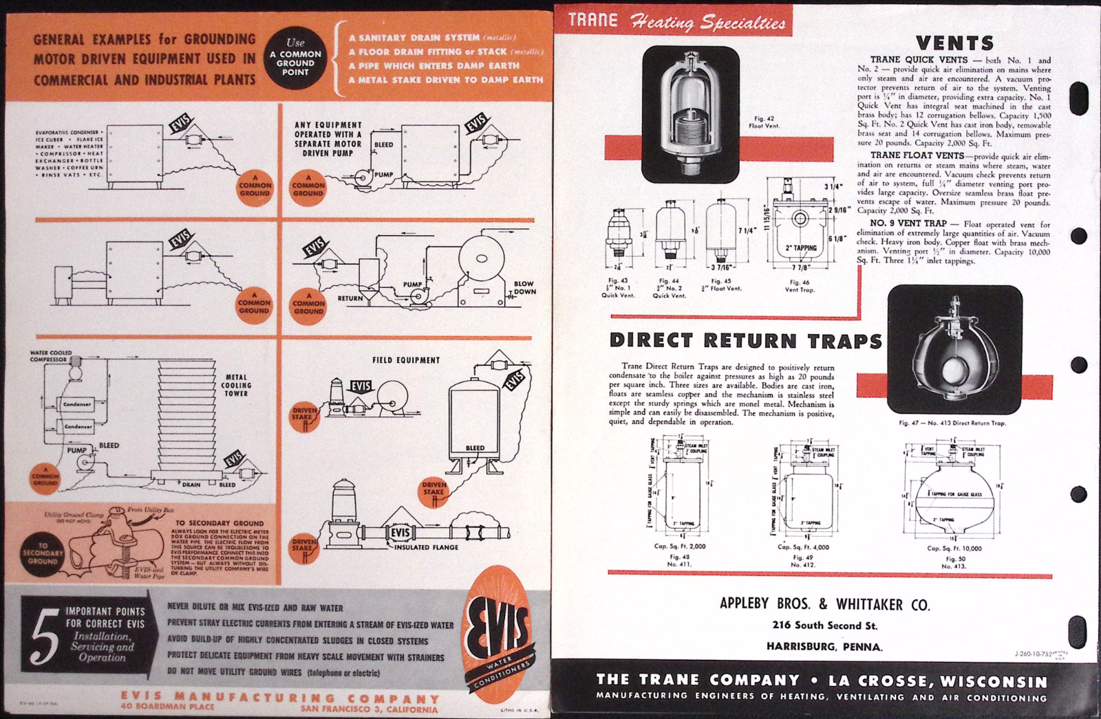 1949 Myers Water Systems & Power Pumps Catalog WS49 F E Myers & Bro Ashland OH