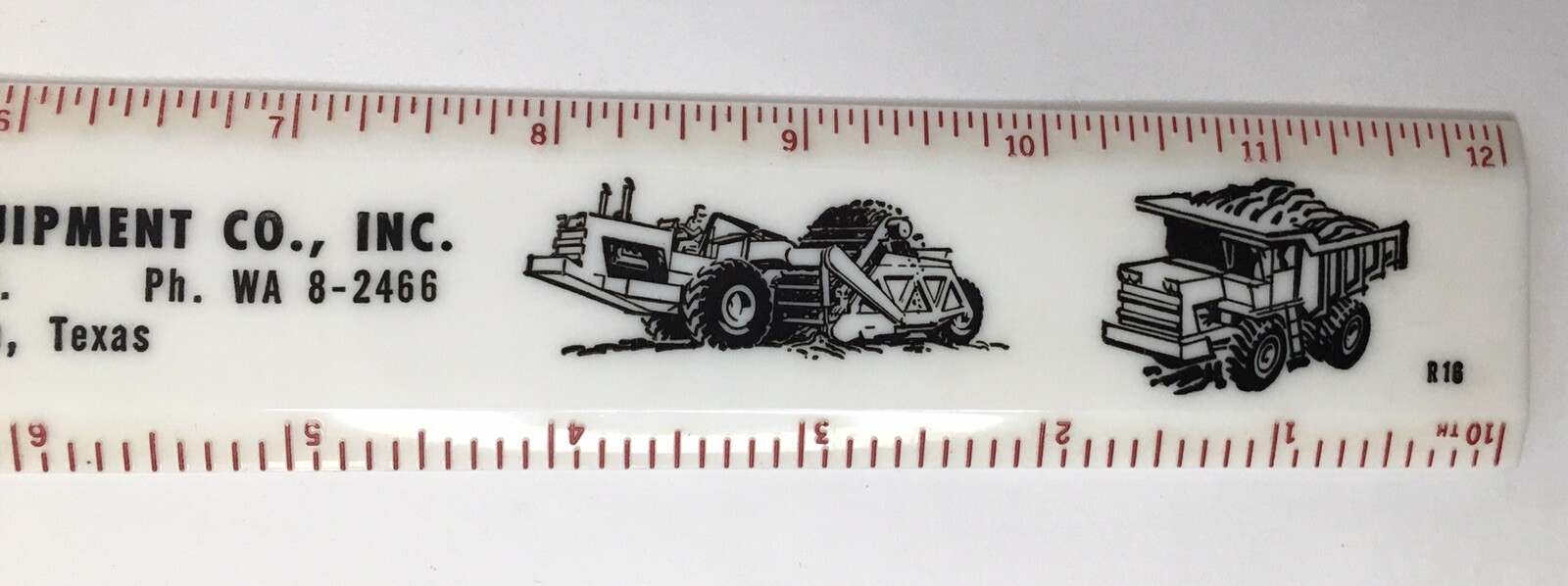 South Texas Equipment Company Advertising Ruler Houston TX Plastic